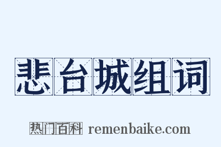 悲台城组词是什么意思的图片